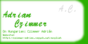 adrian czimmer business card