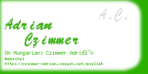 adrian czimmer business card
